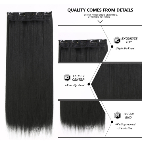 Alileader Recommend 24inch Long Straight Hairpiece Silk 5 Clips Seamless Clip In Hair Extension Supplier, Supply Various Alileader Recommend 24inch Long Straight Hairpiece Silk 5 Clips Seamless Clip In Hair Extension of High Quality