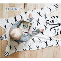 Nordic Style Cartoon Lion Tiger Bear Animals Blanket Kids Baby Quilted Play Mats For Newborn Carpet Rug Infant Room Decor Pad