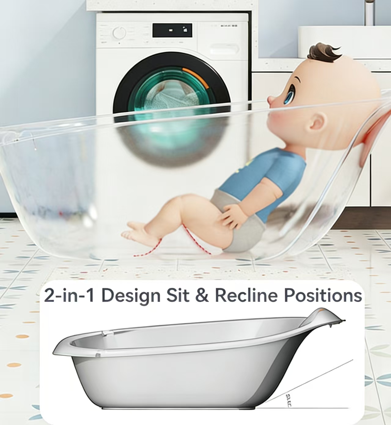 Integrated body bathtub stackable design