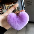 Pink girl's heart-shaped hair ball pendant book bag Pendant Fashion ins Plush key chain car key chain