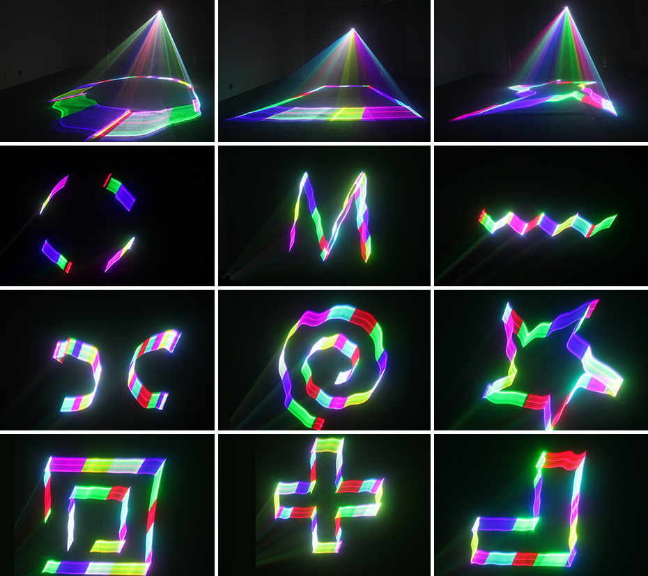 ALIEN Remote 3D RGB 400mW DMX 512 Laser Scanner Projector Stage Lighting Effect Party Xmas DJ Disco Show Lights Full Color Light