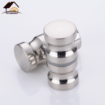 Myhomera Door Handle Glass Door Knob Puller Push Bathroom Shower Cabinet Handles Dia 1.2'' Aluminum Brushed / Silver w/ Screw