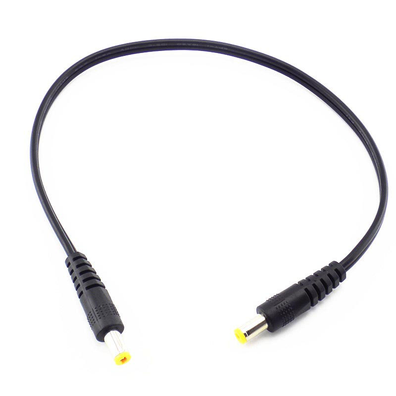 DC male to male AV audio Power Plug 5.5mm x 2.1mm Male To 5.5 x 2.1mm Male Adapter Connector Cable Extension Supply Cords