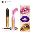 Liquid Lipsticks Lips Makeup Glitter Lip Long Lasting Make Up Waterproof Metallic QIBEST Gloss Magic Lipstick TSLM1