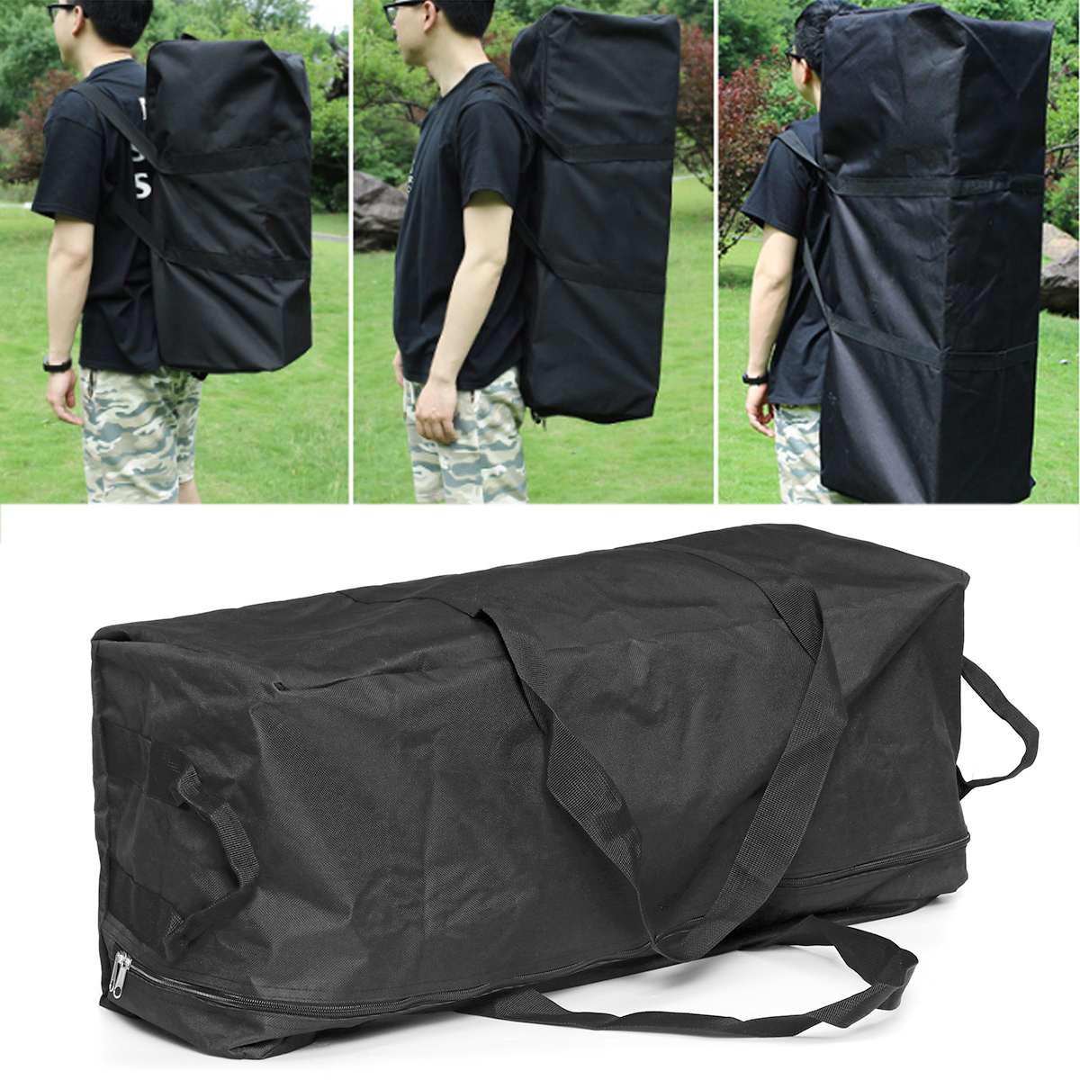 Large Travel Duffel Bag 55L 100L 150L Capacity Travel Duffle Bags Foldable Bag Shoulder Strap