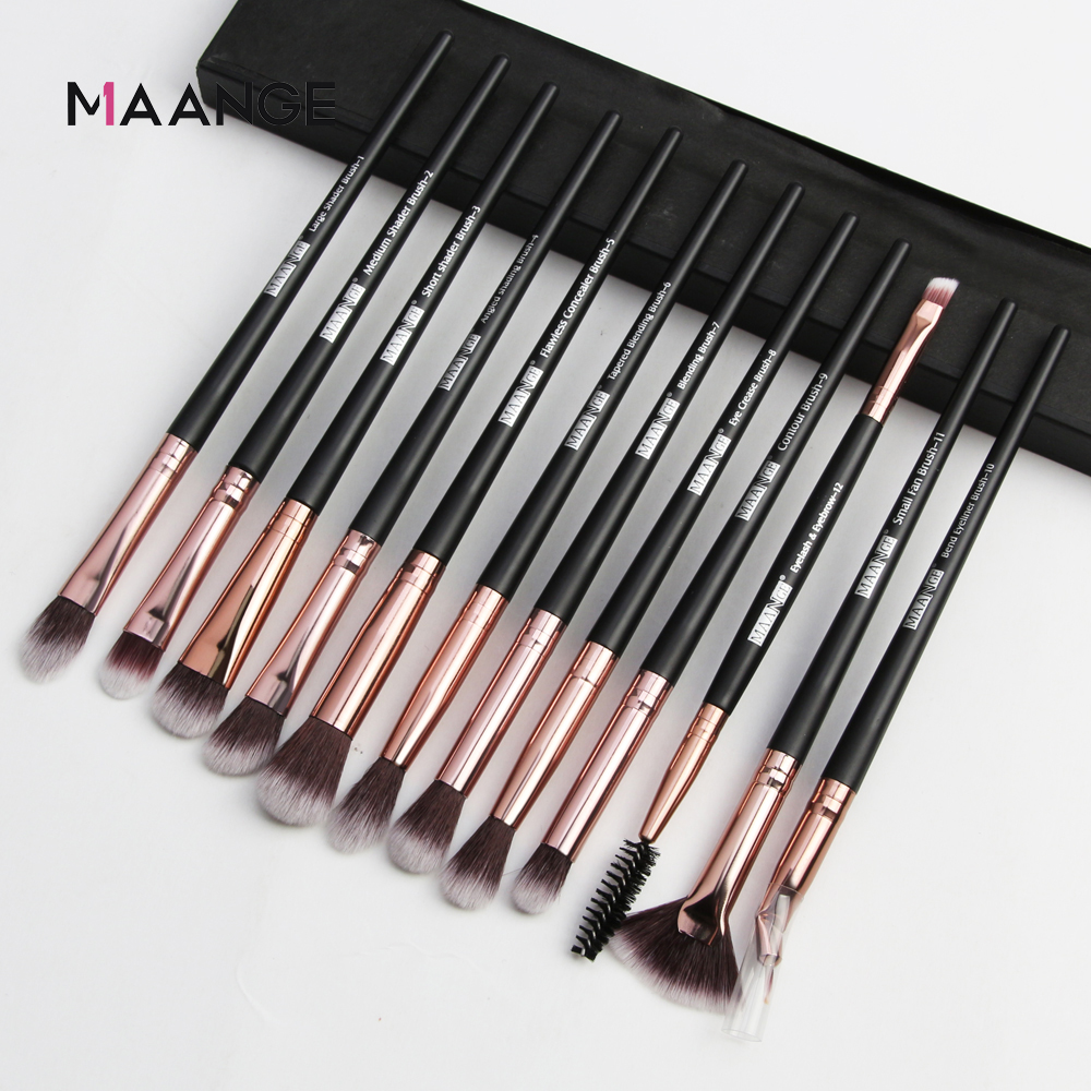 MAANGE Pro 3/5/12 PCS Makeup Brushes Set Eye Shadow Blending Eyeliner Eyelash Eyebrow Blush Make Up Brush Tools Kit Maquiagem