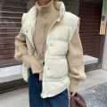 HziriP OL New Autumn Winter Waistcoat Vest Jacket Women Tops Bread Clothes Elegant Thick Warm Coat Female Solid Loose Parkas