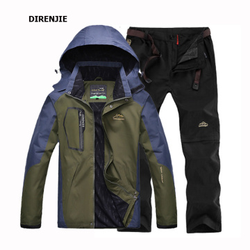 Fishing Hiking Camping Trekking Climbing Men's Outdoor Jackets Fish Climb Travel Quick Dry Trousers Suit Plus Size Pants