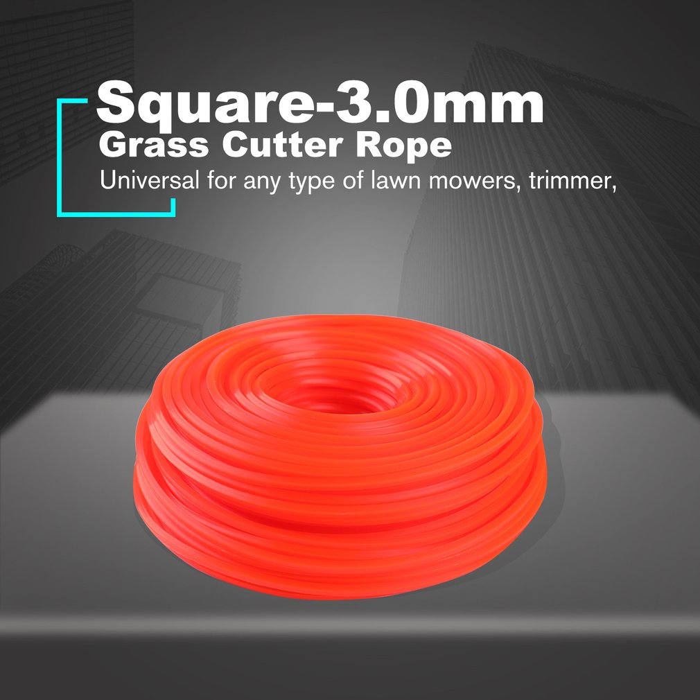 2.4mm/3.0mm Trimmer Line Strimmer Brushcutter Cord Line Long Roll Square Grass Rope Line For Lawn Mower Trimmer