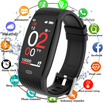 Fitness Tracker Smart Bracelet Blood Pressure Pedometer Fitness Bracelet Heart Rate Monitor Waterproof Bluetooth Watch Men Women