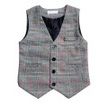 Boys Formal Suit Sets Children's Plaid Blazer Vest Pants 3pcs Clothing Sets Kids Wedding Party Performance Costume