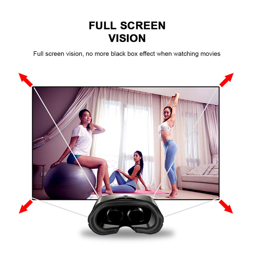 VRG Pro 3D VR Glasses Virtual Reality Wide-Angle Full Screen Visual VR Glasses For 5 to 7 inch Smartphone Eyeglasses Devices