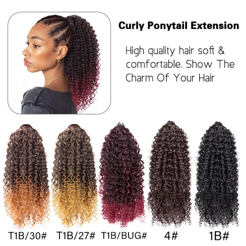 Afro Kinky Curly Ombre Drawstring Synthetic Ponytails Supplier, Supply Various Afro Kinky Curly Ombre Drawstring Synthetic Ponytails of High Quality