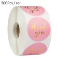 500pcs Bronzing Thank You Stickers Packaging Seal Label Scrapbooking Decoration