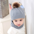Winter Baby Hat Fur Pompom Knitted Baby Girls Boys Hat Cap Infant Toddler Kids Hat Warm Beanie Kids Children Caps Bonnet