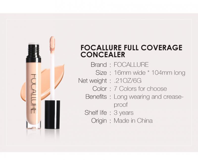 Concealer 6ml Full Cover 7 Colors Liquid Concealer Eye Dark Circles Cream Waterproof Face Woman Makeup Cosmetic TSLM2