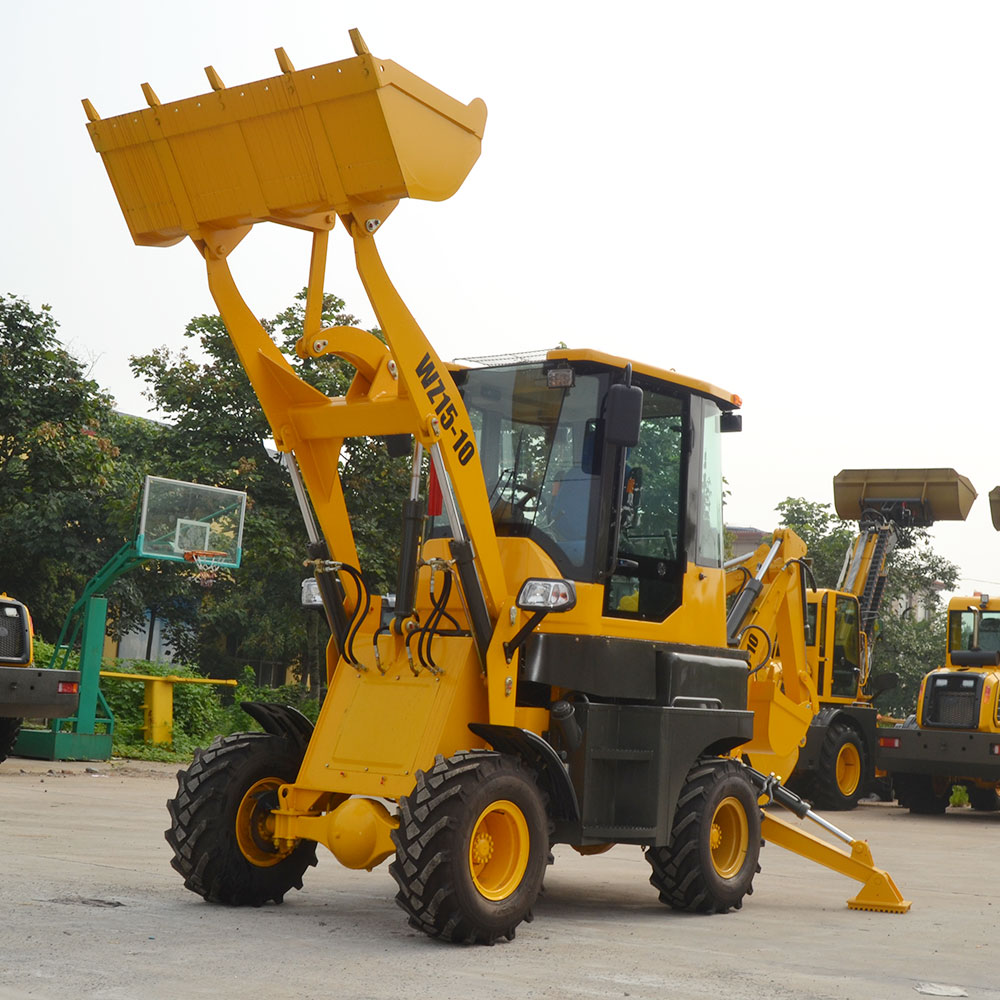 loader and backhoe 4wd with auger drilling rig