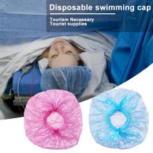 100PCS Disposable Hat Shower Cap Hotel One-Off Elastic Shower Bathing Cap Clear Hair Salon Bathroom Product