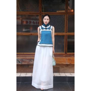 Shisanchai Qidu Silan Coil Button Sleeveless Vest