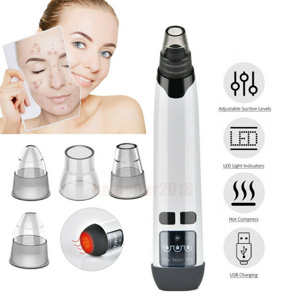 Blackhead Remover Pore Vacuum Facial Cleaner Electric Acne Comedone Extractor Blackhead Remover Vacuum Cleaner Black Dot