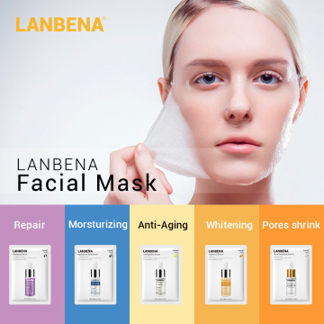 LANBENA Facial Mask Serum Sheet Mask Acne Treatment Shrink Pore VC Whitening Hyaluronic Acid Moisturizer Anti Acne Oil Control