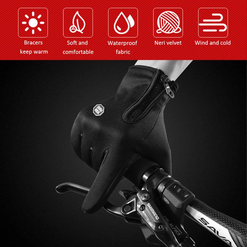 Winter Outdoor Sports Windstopper Gloves Waterproof Thermal Cycling Gloves Bicycle Bike Hiking Skiing Gloves For Men Women