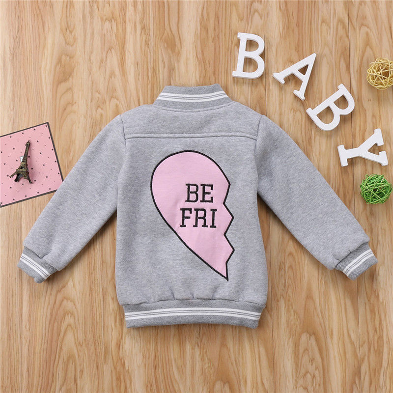 2017 Brand New Toddler Infant Kid Baby Boy Girl Jacket Coats Children Warm Winter Outerwear Kids Best Friend Match Clothes 6M-5T