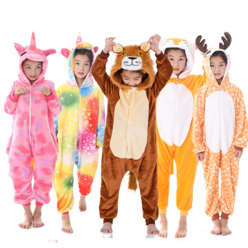 Pajamas Unicorn For Children Baby Girls Pyjamas Boys Sleepwear Animal Lion Deer Licorne Onesie Kids Costume