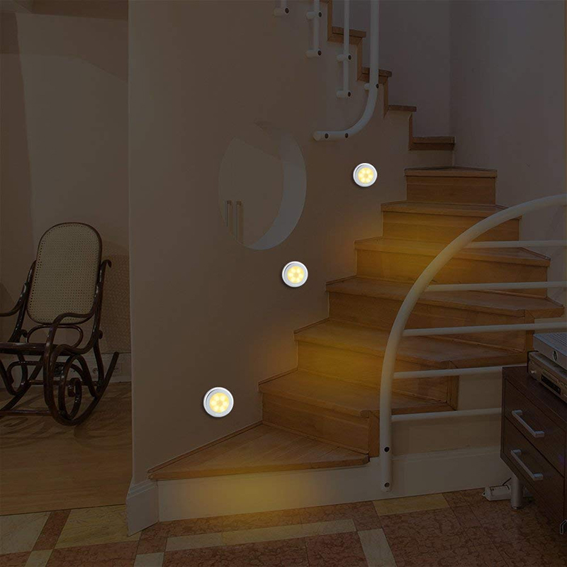 2021 LED Motion Sensor Night Light Indoor round Night Light Motion Sensor lamp for Hallway Bathroom Bedroom Stairs Corridor