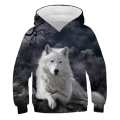 3D Print Wolf Boys Hoodies Coats Spring Autumn Outerwear Kids Hooded Sweatshirt Clothes Children Long Sleeve Pullover Tops