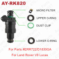10Sets For Land Rover V8 Lucas Sagem ERR722 D1830GA Fuel Injector Seals & Filters Repair Kits (AY-RK820)