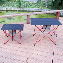 Portable Outdoor Folding Table Foldable Camping Furniture Computer Table 6061 Aluminium Alloy Ultralight Collapsible Picnic Desk