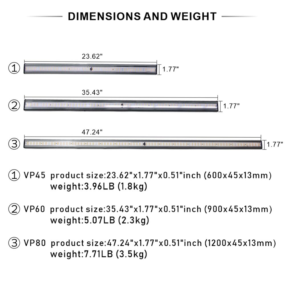 IDEA flower seeds seedlings lights for warehouse indoor plants 45W 60W 80W full spectrum led grow light strips lm301b samsung