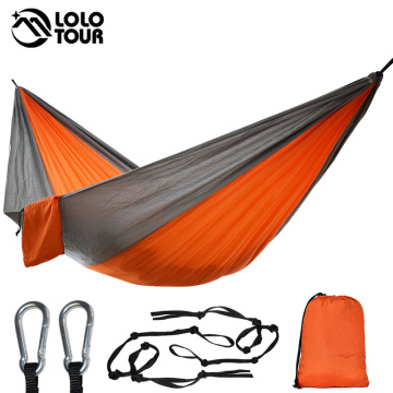 Single&Double Camping Hammock With Hammock Tree Straps Portable Parachute Nylon Hammock For Backpacking Travel Lightweight