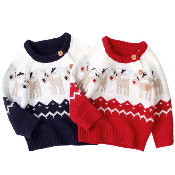 Newborn Christmas Sweater Knitted Baby Clothes Baby Boys Sweaters Deer Girls Cardigan Toddler Boy Sweater Kids Knitwear Jumper