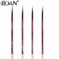 BQAN 4/5/7/10mm Pure Sable Kolinsky Manicure Brush Nail Art Liner Brush Paint Brush Nail Drawing Brush Painting Flower