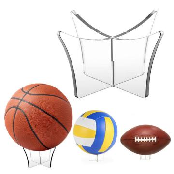 Acrylic Basketball Football Volleyball Support Soccer Rugby Ball Support Base Holder Equipment Sports Ball Stand Display