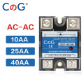CG SSR-10AA 25AA 40AA SSR Single Phase JGX AC Control AC Heat Sink 70-280VAC To 24-480VAC 10A 25A 40A AA Solid State Relay