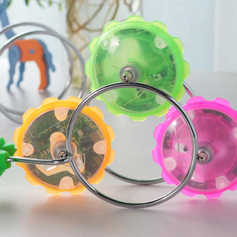 1Pcs Interesting Magnetic Rotating Gyroscope Spinning Top LED Light Flashing Toy Kids Adult Relief Stress Toy Children Random
