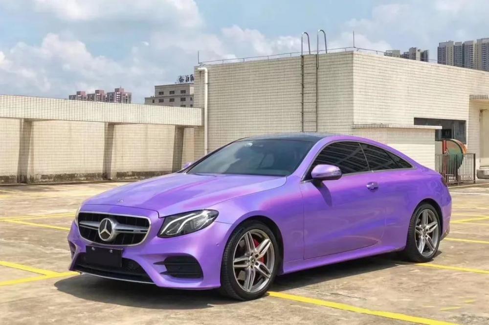 PET Liner Glossy Holographic Laser Purple Car Vinyl