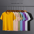 2020 Men's T Shirt 8 Basic Colors Short Sleeve Slim T-shirt Young Men Pure Color Tee Shirt 3XL Size round Neck Top Tee Causal