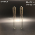 100 pieces/pack 15x100mm lab Glass Test tube U-shape Bottom Laboratory Glass Tube