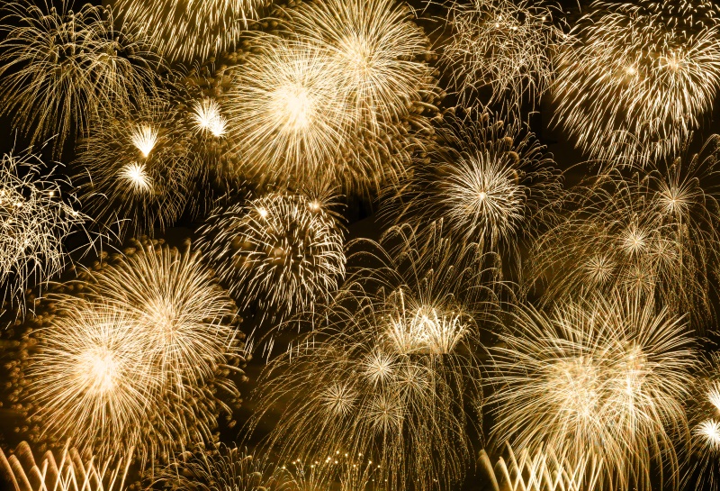Laeacco Gold Firework Firecracker Happy New Year Photography Backdrop Shiny Family Party Decor Photo Background For Photo Studio