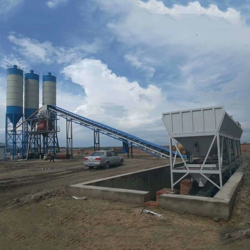 belt concrete mixing plant