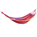 New Double Hammock 450 Lbs Portable Travel Camping Hanging Hammock Swing Lazy Chair Canvas Hammocks(Red)