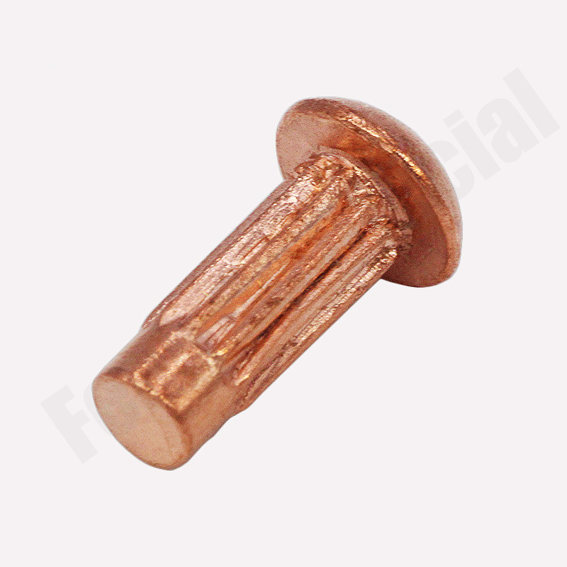 [M2 M2.5 M3 M4 Knurled Solid Copper Rivets For Name Plate GB827