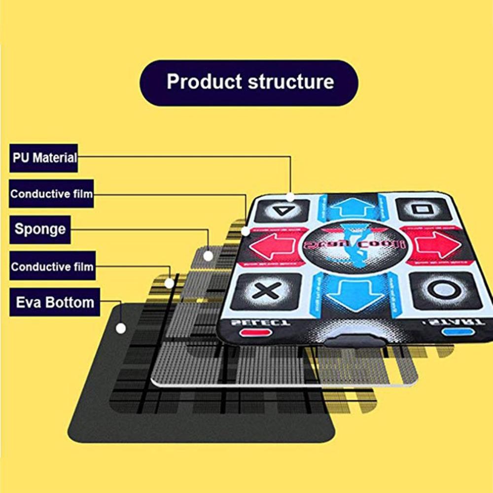 Dance Pad Dancing Step Dance Mats Pad Pads Dancer Blanket Equipment Revolution HD Non-Slip Foot Print Mat to PC with USB