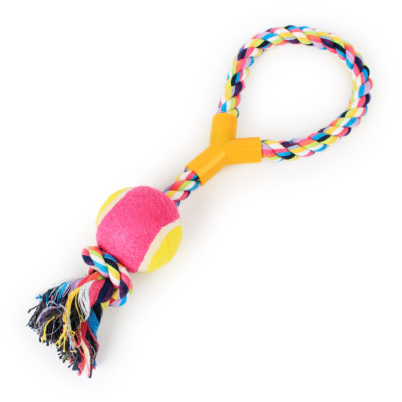 Dog Toys Cotton Rope Ball Pet Dog Training Toys Durable Small Big Dog Tennis Chew Toy Pet Products Pet Teething Ball