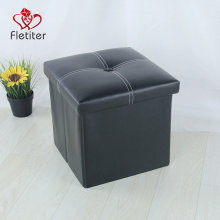 Modern Leather Sofa Storage Box Storage Stool Ottoman Foldable Storage Box 12 Inch Sofa Footrest Foot Stool Seat Chair Bench