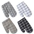 1 Piece Cute Oven Mitts Heat Resistant Microwave Proximit Non-Slip Glove Cotton Linen Baking Kitchen Cooking Tools